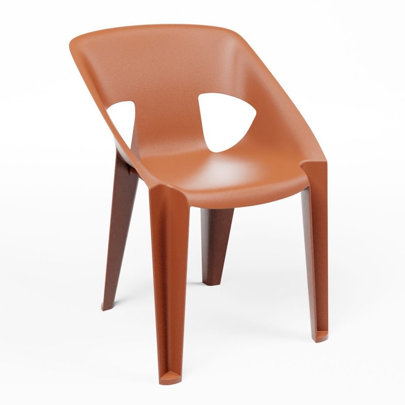 Terracotta Ark Stacking Chair