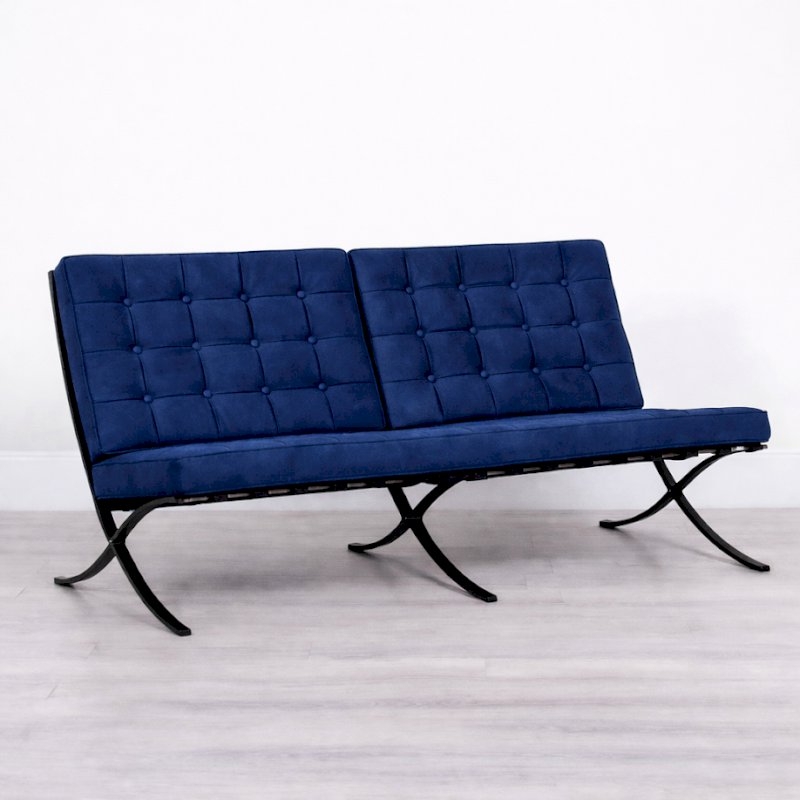 Barcelona Style Sofa - Blue Velvet (available from 1st June)