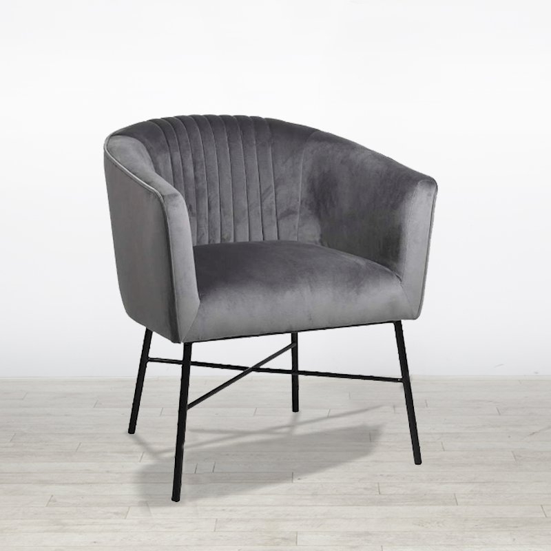 Grey Mann Velvet Accent Chair