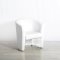 White Leather Tub Chair