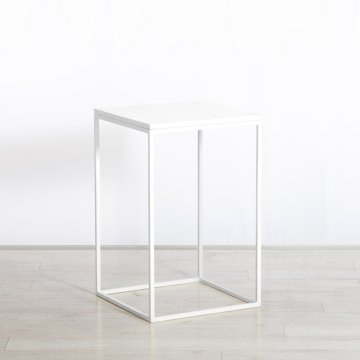 Box Frame Medium Table White 460 x 460 x 720h