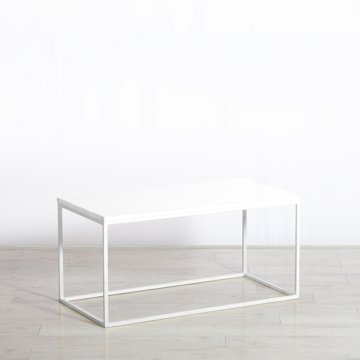 Box Frame Coffee Table White 460 x 920 x 460h
