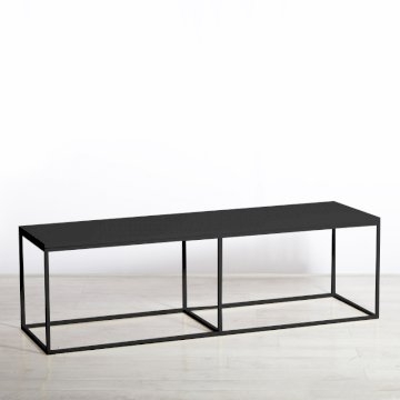 Box Frame Bench - Black 460 x 1600 x 460h