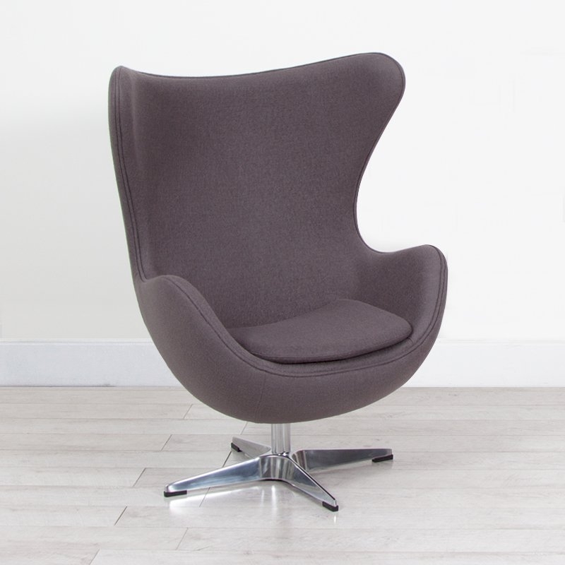 Grey Fabric Egg Chair