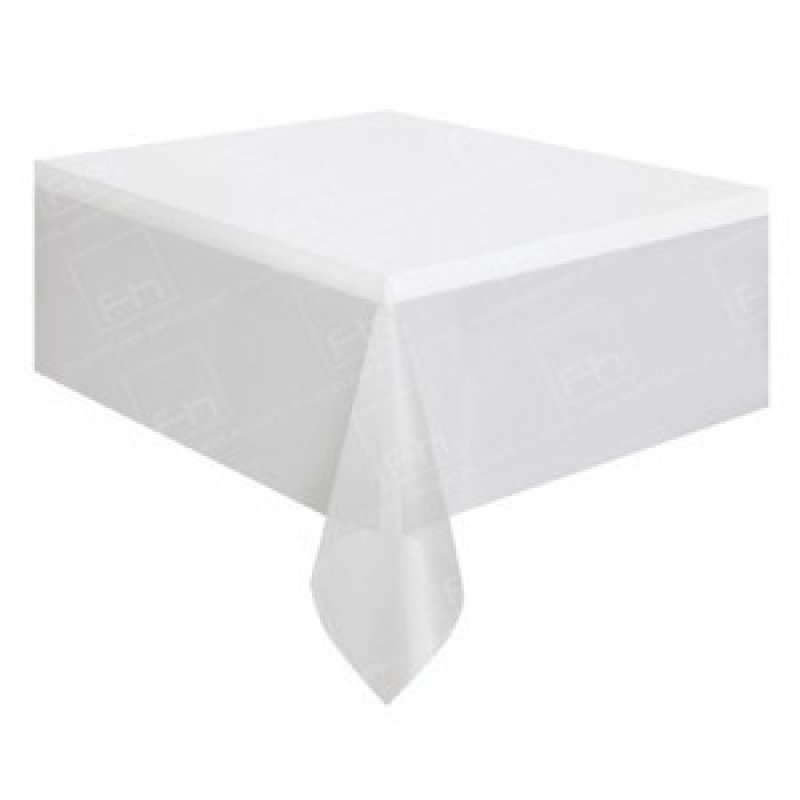 90 x 90 inch White Square Tablecloth