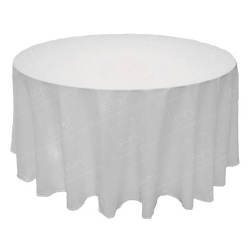 130 inch Round White Tablecloth (for 6ft)