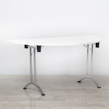 1500 x 750mm White Modular D-End Table