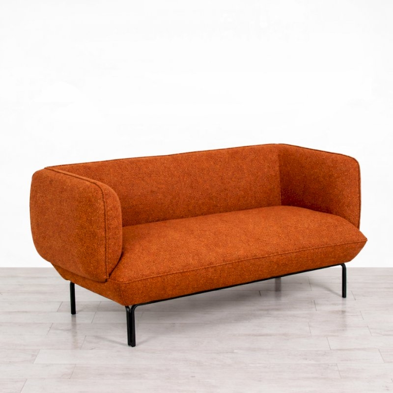 2 Seater Dove Sofa - Burnt Orange