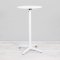 600mm White Round Poseur Table - White Frame