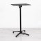 600mm Black Square Poseur Table - Black Frame