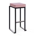 Nevada Bar Stool - Black Base Pink Pad
