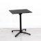 600mm Black Square Bistro Table - Black Frame