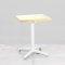 600mm White Marble Square Bistro Table - White Frame