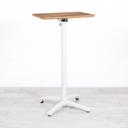 600mm Wooden Square Poseur Table - White Frame