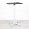 700mm Black Square Poseur Table - White Frame