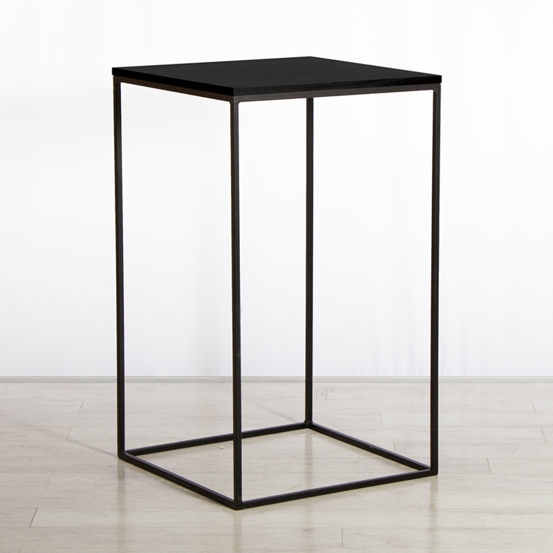 Box Frame High Table Black 600 x 600 x 1020h