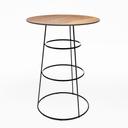 Black Spire Poseur Table - Rust Top
