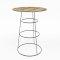 Black Spire Poseur Table - Oak Top