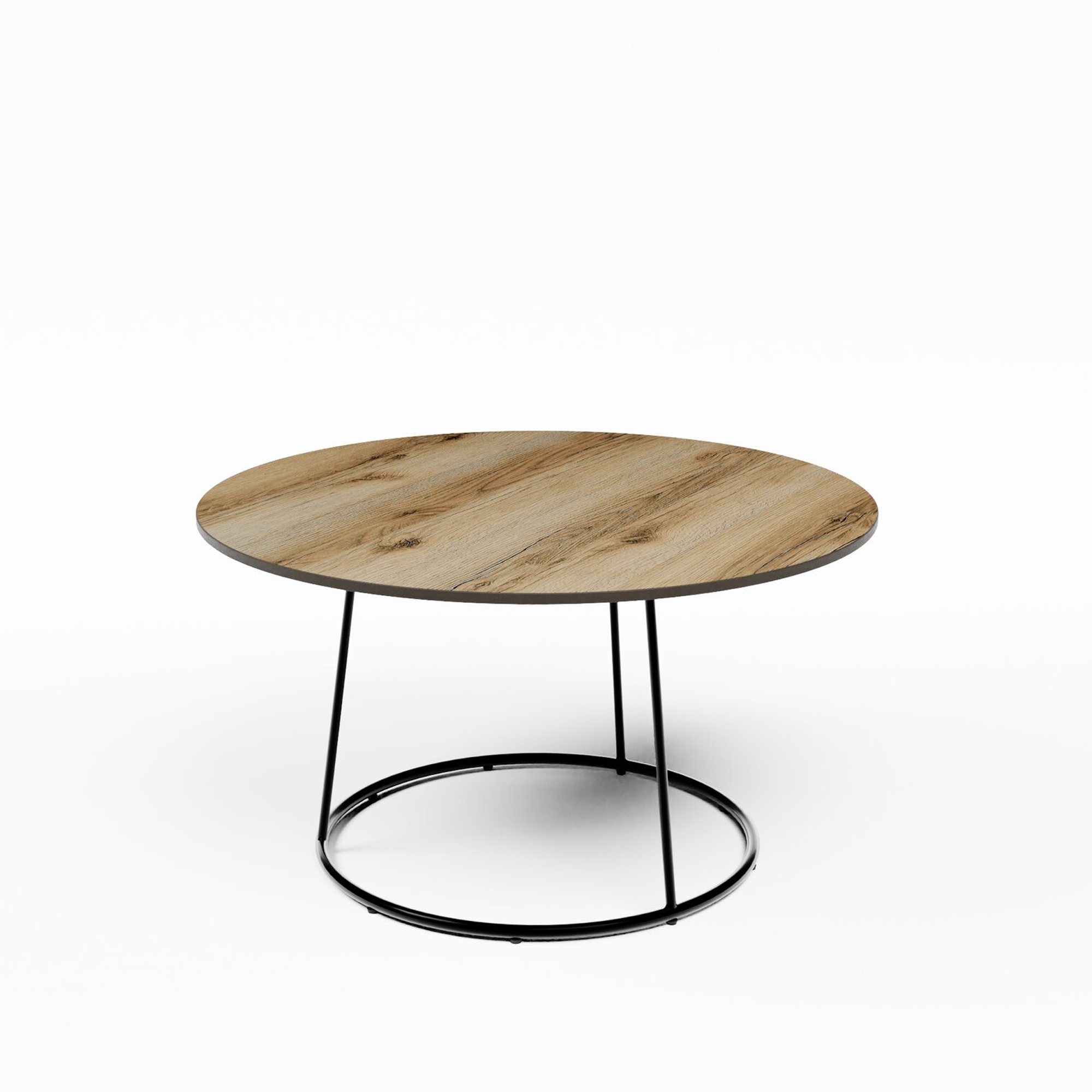 Black Spire Coffee Table - Oak Top