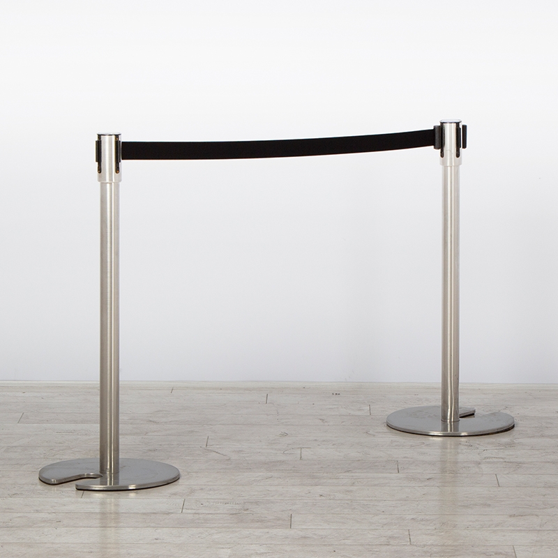 Chrome Stretch Barrier - Black Webbing