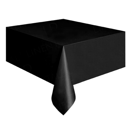 52 x 52 inch Black Square Tablecloth
