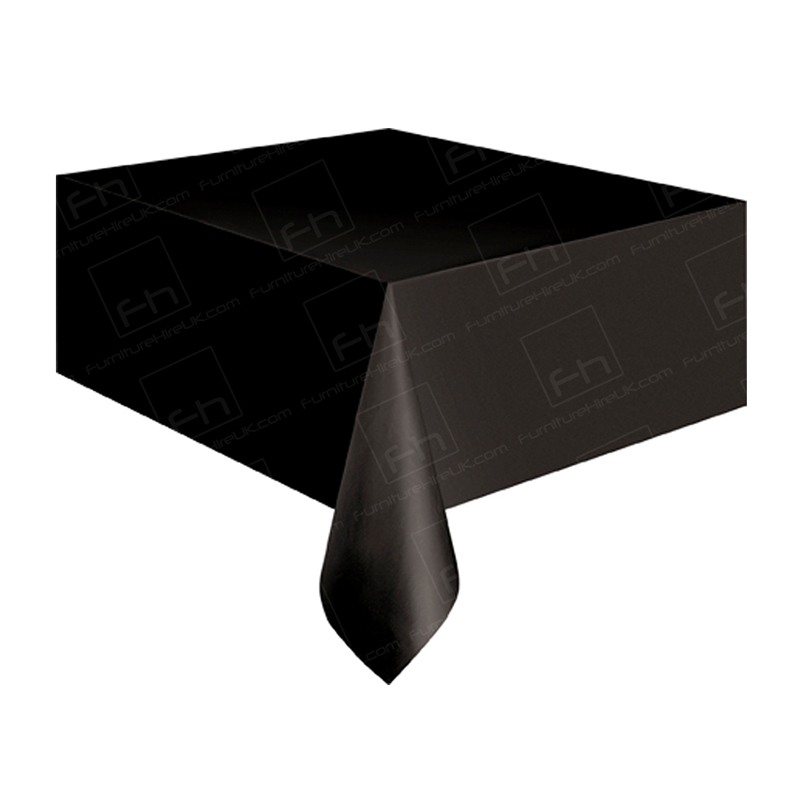 35 x 35 inch Black Square Tablecloth