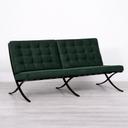 Barcelona Style Sofa - Green Velvet