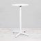 600mm White Round Poseur Table - White Frame