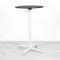 700mm Black Round Poseur Table - White Frame