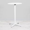 700mm White Round Poseur Table - White Frame
