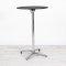 700mm Black Round Poseur Table - Chrome Frame