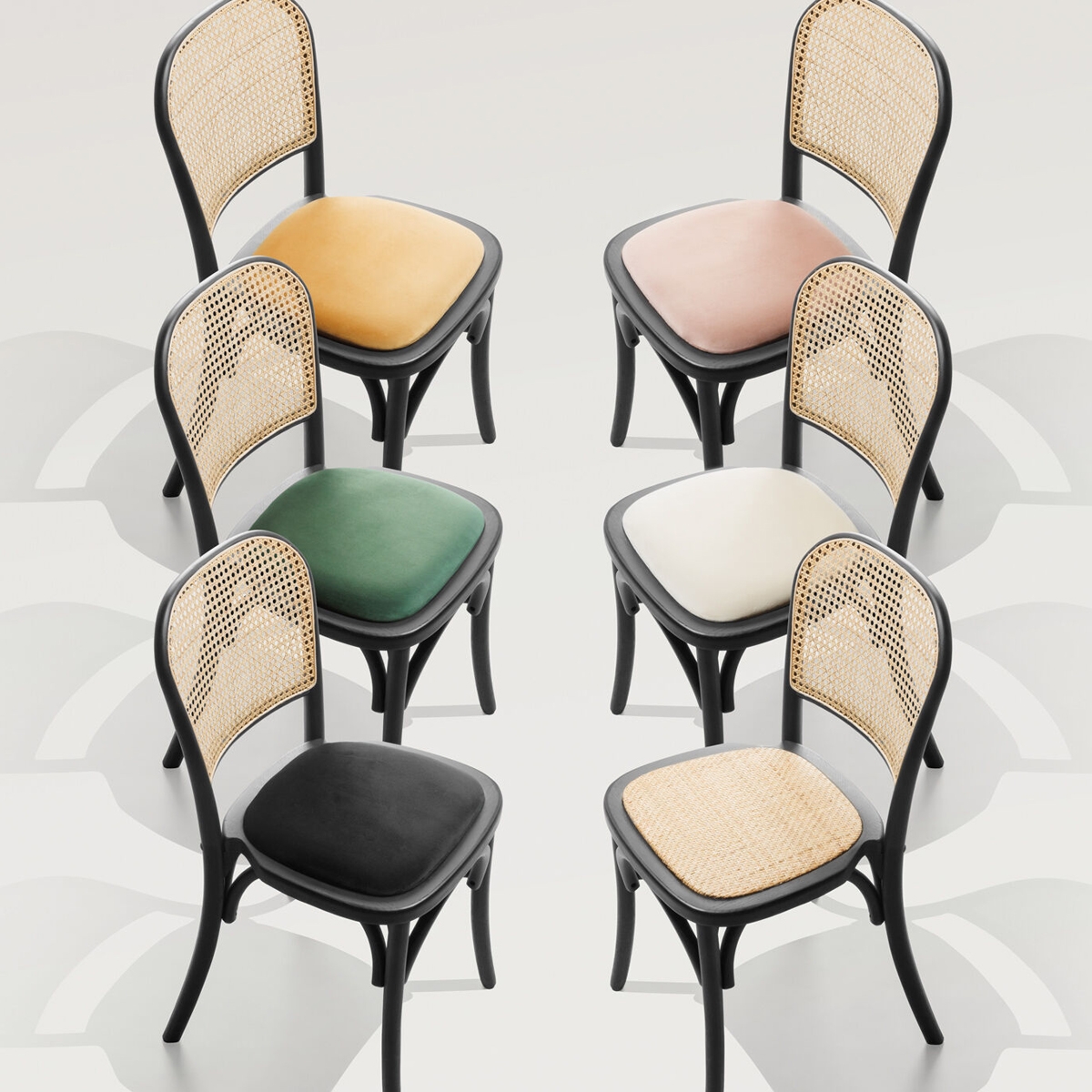 Cane Back Chair - Rattan Pad