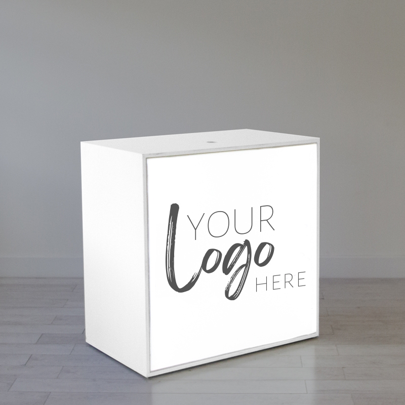 Illuminated Reception Counter White 1000 x 600 x 1000
