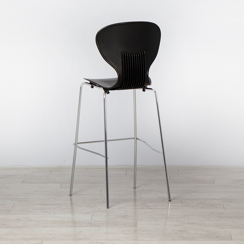 Black Plastic Stacking Stool