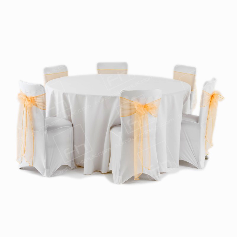 90 inch Round White Tablecloth (for 3ft)