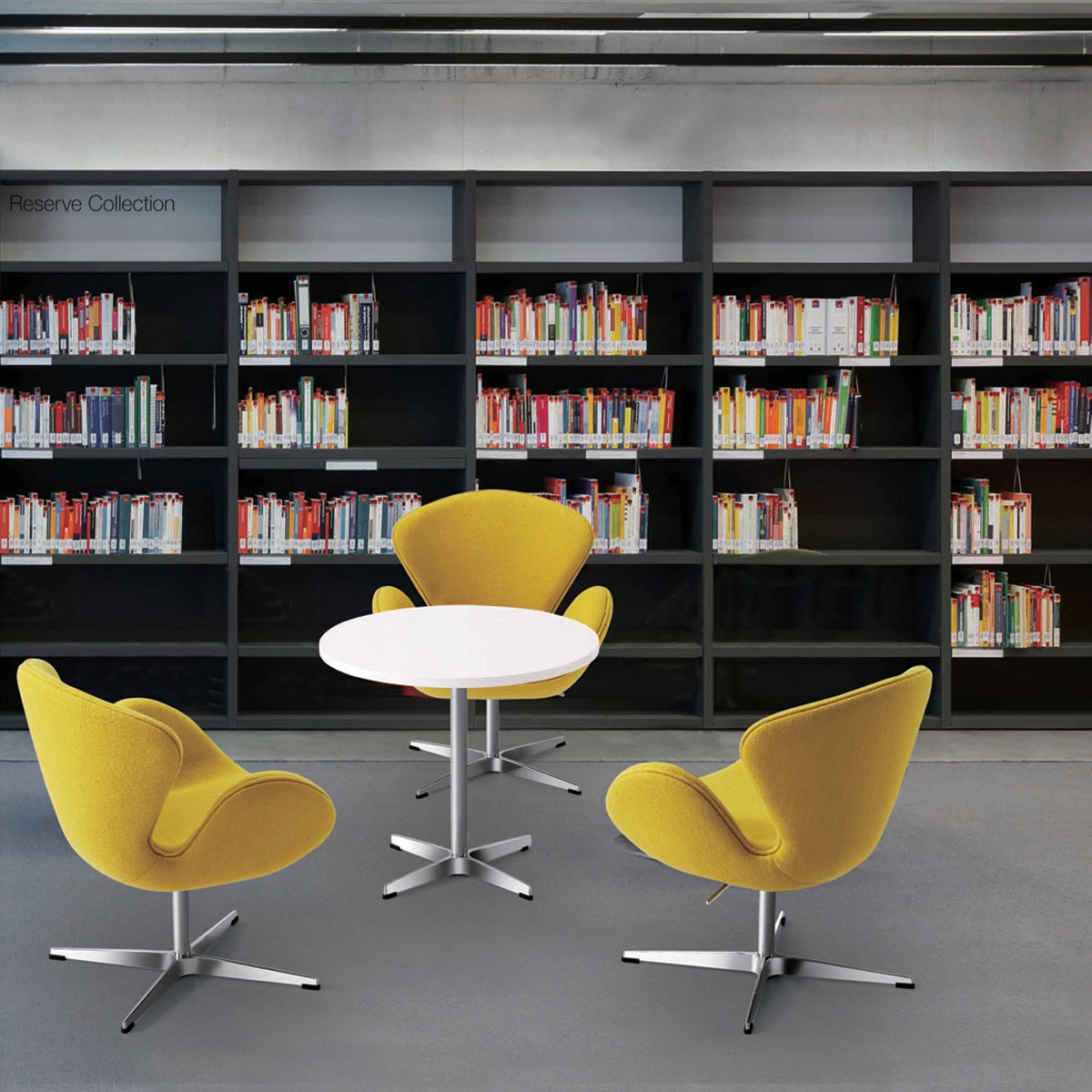 Yellow Swan Chair