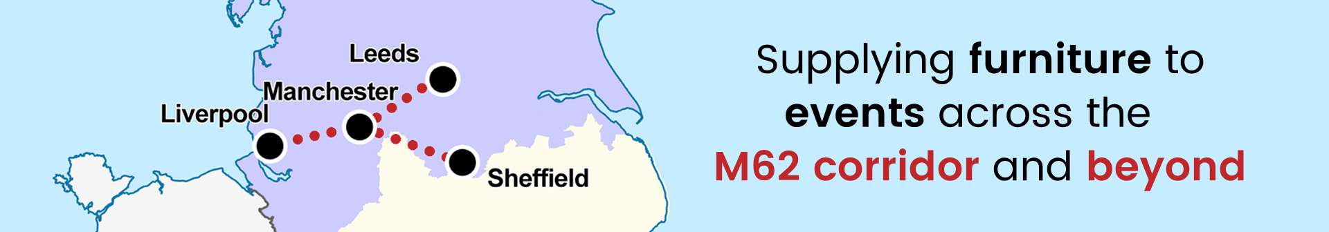 Event Furniture Hire for the M62 Corridor