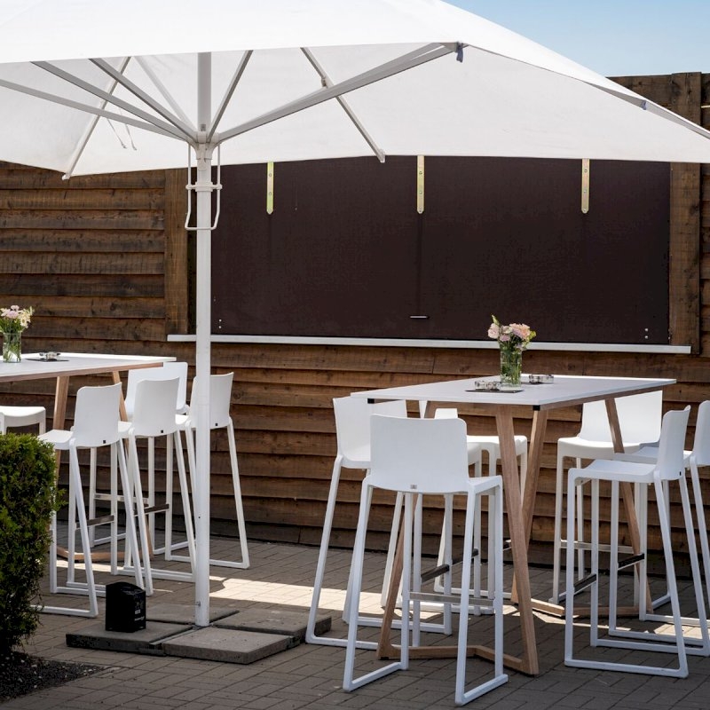 Boston Double Poseur Table - White