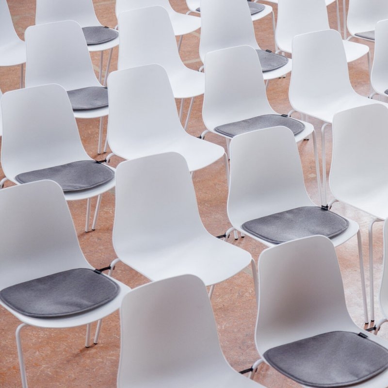 White Curve Stacking Chair