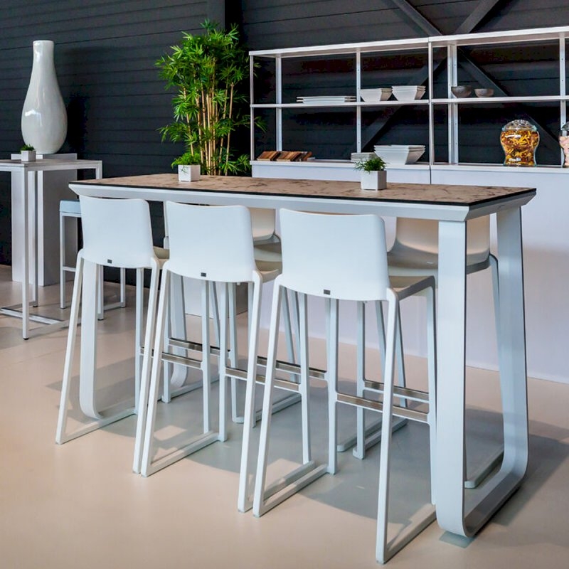 Kansas Linking Bar Stool - White