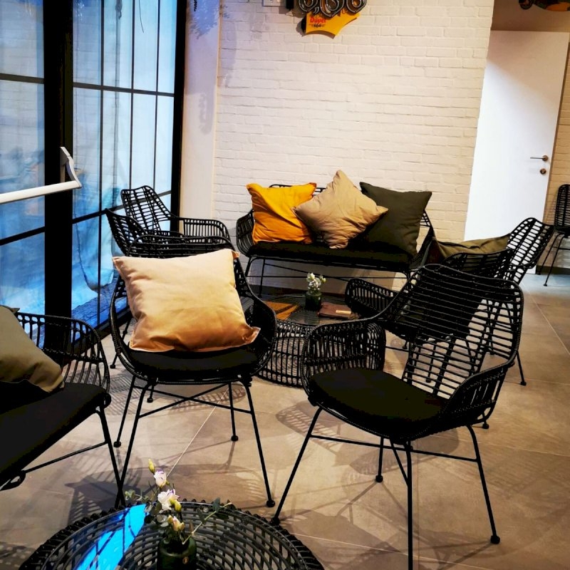 Miami Armchair - Black with Black Cushion