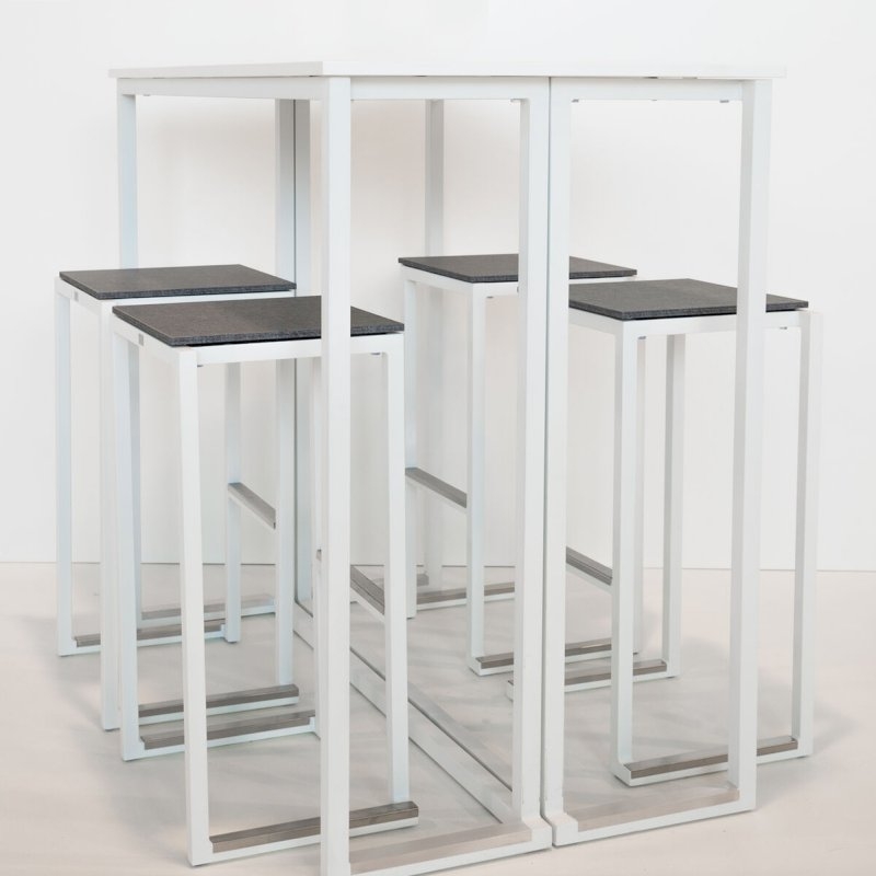 Nevada Double Wall Frame Table 1100h - White