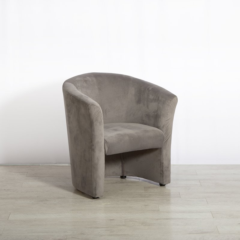 Grey Fabric Tub Chair