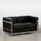 2 Seater Corbusier Sofa - Black