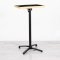 600mm Black Marble Square Poseur Table - Black Frame