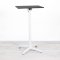 600mm Black Square Poseur Table - White Frame