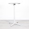 600mm Chrome Round Poseur Table - White Frame