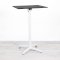 700mm Black Square Poseur Table - White Frame