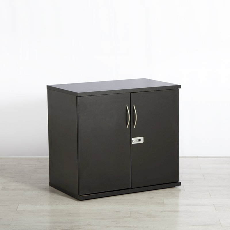 720h Lockable Cupboard - Black