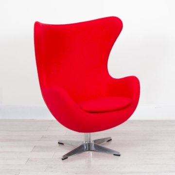 Red Fabric Egg Chair Red Fabric Egg Chair